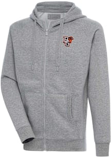 Antigua Bowling Green Falcons Mens Grey Victory Long Sleeve Full Zip Jacket
