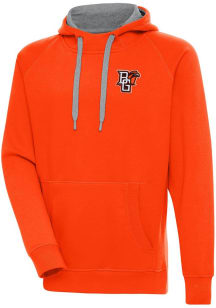 Antigua Bowling Green Falcons Mens Orange Victory Long Sleeve Hoodie