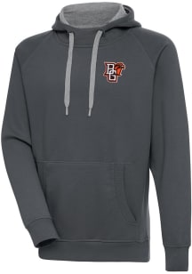 Antigua Bowling Green Falcons Mens Charcoal Victory Long Sleeve Hoodie