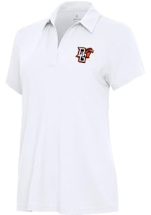Antigua Bowling Green Falcons Womens White Era Short Sleeve Polo Shirt