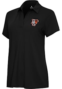 Antigua Bowling Green Falcons Womens Black Era Short Sleeve Polo Shirt