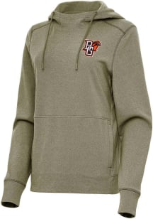 Antigua Bowling Green Falcons Womens Olive Justice Hooded Sweatshirt