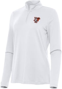 Antigua Bowling Green Falcons Womens White Reprocess Recycled Qtr Zip
