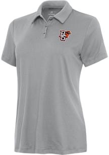 Antigua Bowling Green Falcons Womens Grey Reprocess Recycled Short Sleeve Polo Shirt