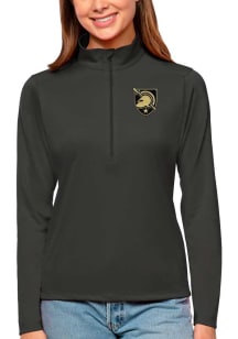 Antigua Army Womens Grey Tribute 1/4 Zip Pullover