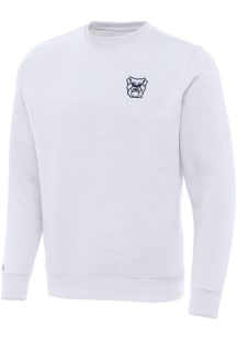 Antigua Butler Bulldogs Mens White Victory Long Sleeve Crew Sweatshirt