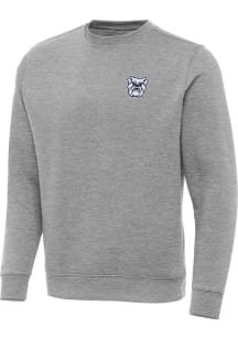 Antigua Butler Bulldogs Mens Grey Victory Long Sleeve Crew Sweatshirt