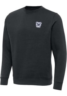 Antigua Butler Bulldogs Mens Charcoal Victory Long Sleeve Crew Sweatshirt