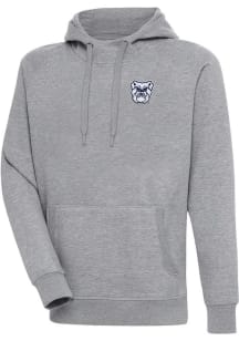 Antigua Butler Bulldogs Mens Grey Victory Long Sleeve Hoodie