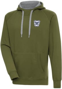 Antigua Butler Bulldogs Mens Olive Victory Long Sleeve Hoodie