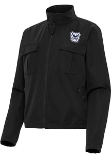 Antigua Butler Bulldogs Womens Black Even Par Light Weight Jacket
