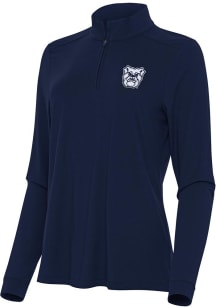 Antigua Butler Bulldogs Womens Navy Blue Intent Qtr Zip