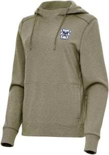 Antigua Butler Bulldogs Womens Olive Justice Hooded Sweatshirt