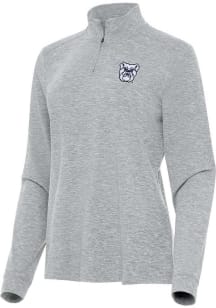 Antigua Butler Bulldogs Womens Grey Mentor Qtr Zip Pullover