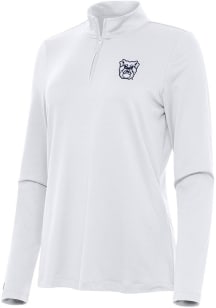 Antigua Butler Bulldogs Womens White Reprocess Recycled Qtr Zip
