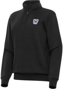 Antigua Butler Bulldogs Womens Black Victory Qtr Zip