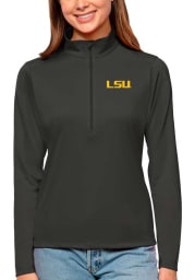 Antigua LSU Tigers Womens Grey Tribute Long Sleeve Pullover