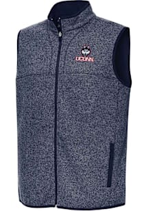 Antigua UConn Huskies Mens Navy Blue Fortune Sleeveless Jacket