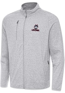 Antigua UConn Huskies Mens Grey Hold Up Light Weight Jacket
