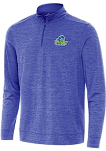 Antigua Delaware Fightin' Blue Hens Mens Blue Bright Long Sleeve Qtr Zip Pullover