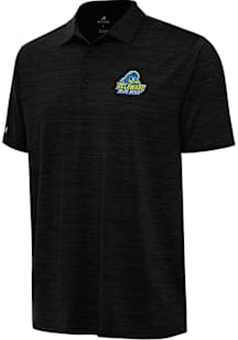 Antigua Delaware Fightin' Blue Hens Mens Black Layout Short Sleeve Polo