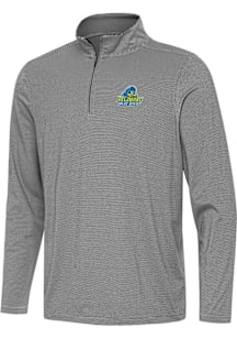 Antigua Delaware Fightin' Blue Hens Mens Black Twine Long Sleeve Qtr Zip Pullover
