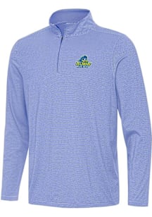 Antigua Delaware Fightin' Blue Hens Mens Blue Twine Long Sleeve Qtr Zip Pullover