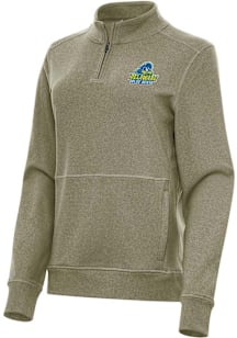 Antigua Delaware Fightin' Blue Hens Womens Olive Crush Qtr Zip