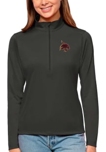 Antigua Texas State Womens Grey Tribute 1/4 Zip Pullover