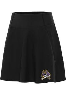 Antigua East Carolina Pirates Womens Black Chip Skort Skirt