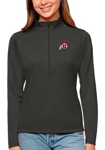 Antigua Utah Womens Grey Tribute 1/4 Zip Pullover