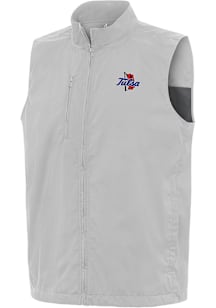 Antigua Tulsa Golden Hurricane Mens Grey Brisk Sleeveless Jacket