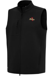 Mens Tulsa Golden Hurricane Black Antigua Demand Vest
