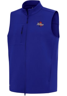 Mens Tulsa Golden Hurricane Blue Antigua Demand Vest