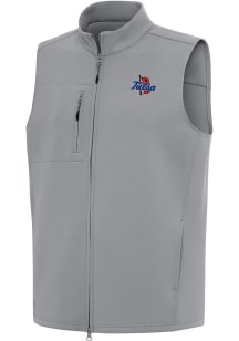 Mens Tulsa Golden Hurricane Grey Antigua Demand Vest