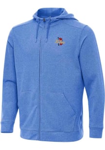 Mens Tulsa Golden Hurricane Blue Antigua Effortless Light Weight Jacket