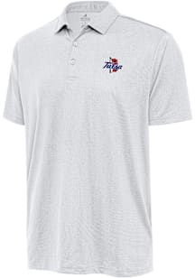 Antigua Tulsa Golden Hurricane White Ellipse Big and Tall Polo