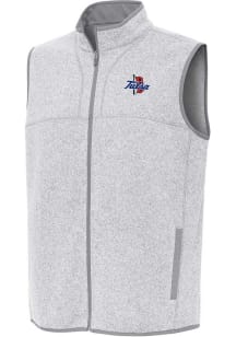 Mens Tulsa Golden Hurricane Grey Antigua Script Fortune Vest