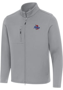 Mens Tulsa Golden Hurricane Grey Antigua Objection Light Weight Jacket