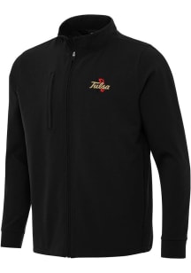 Mens Tulsa Golden Hurricane Black Antigua Regard Light Weight Jacket