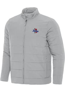 Mens Tulsa Golden Hurricane Grey Antigua Swelter Filled Jacket