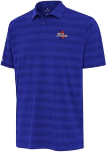 Tulsa Golden Hurricane Blue Antigua Tunnel Big and Tall Polo