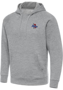 Grey Tulsa Golden Hurricane Antigua Mens Victory Big and Tall Hooded Sweatshirt