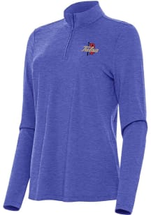 Womens Tulsa Golden Hurricane Blue Antigua Bright Qtr Zip