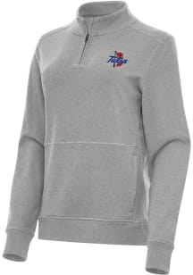 Womens Tulsa Golden Hurricane Grey Antigua Crush Qtr Zip