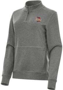 Womens Tulsa Golden Hurricane Black Antigua Crush Qtr Zip