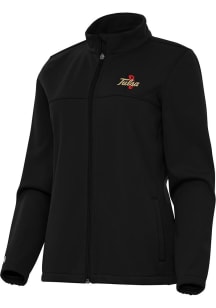 Womens Tulsa Golden Hurricane Black Antigua Links Light Weight Jacket