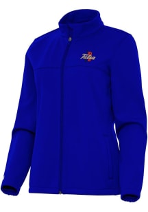 Womens Tulsa Golden Hurricane Blue Antigua Links Light Weight Jacket