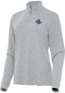 Womens Tulsa Golden Hurricane Grey Antigua Mentor Qtr Zip Pullover