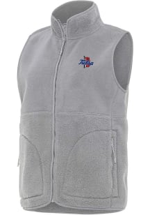 Womens Tulsa Golden Hurricane Grey Antigua Nostalgic Vest